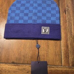 Louis Vuitton Blue and Navy Checkered Hat